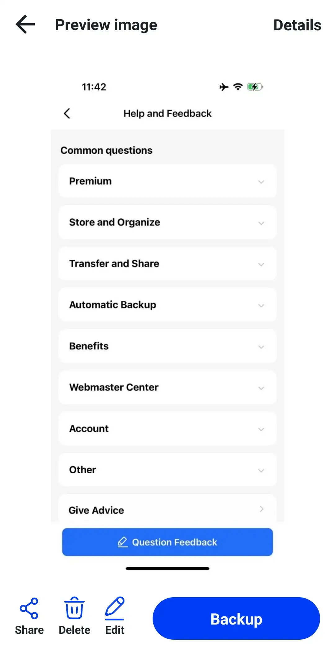Upload UI Screenshot